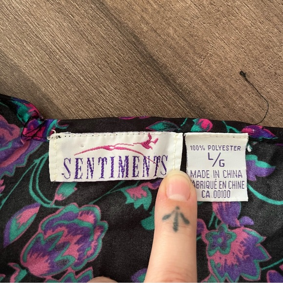 Vintage Floral Paisley Slip Mini Dress - Picture 6 of 6